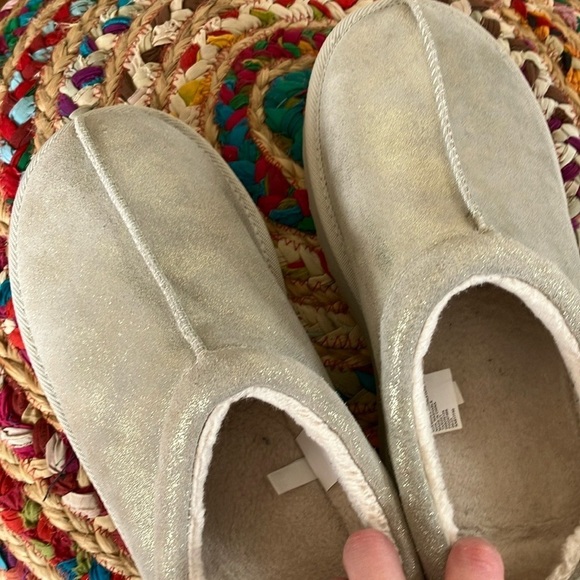 Silver Suede Leather Slip-On Shoes - Picture 7 of 8